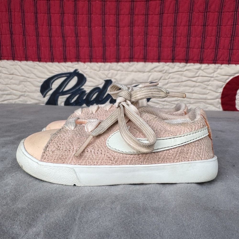 Size 7c - BABY GIRL Nike Blazer Low Shoes, Crimson Tint AJ2170-800‎